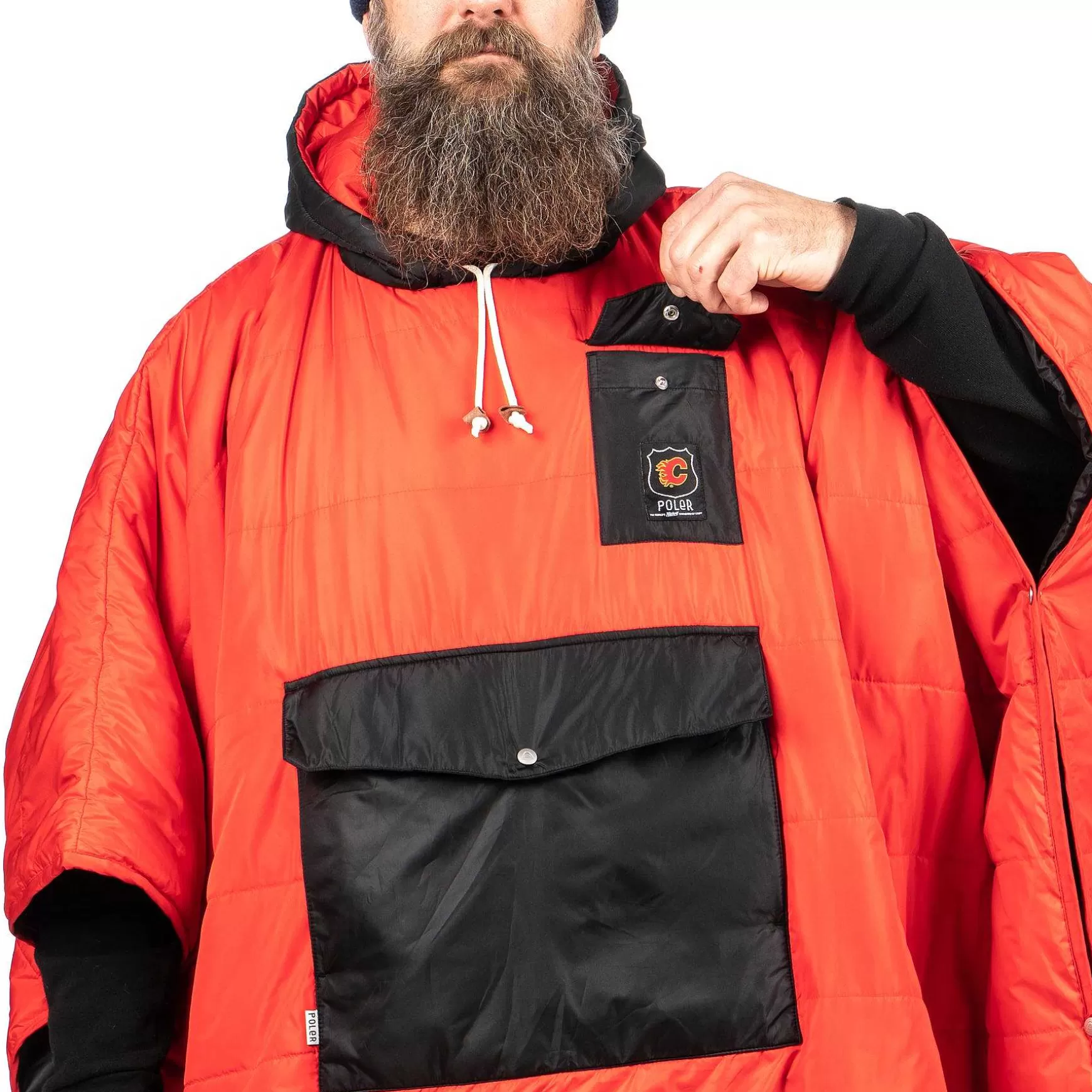 Best Sale Poncho De Llamas De Calgary Nhl